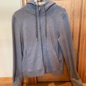 Lululemon grey zip up hoodie, size 12